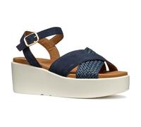 Geox D XAND 2.2S B, Sandalia de cuña Mujer, Navy, 38 EU