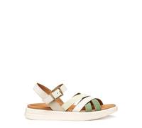 Geox D Xand 2s B, Sandalia de cuña Mujer, Lt Sand Olive, 38 EU