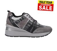 Geox D Zosma B Zapatillas de Mujer Impermeable Diario Deporte Cuero Gris