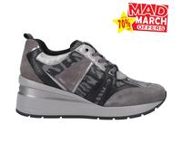 Geox D Zosma B Zapatillas de Mujer Impermeable Diario Deporte Cuero Gris