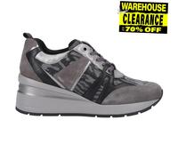 Geox D Zosma B Zapatillas de Mujer Impermeable Diario Deporte Cuero Gris