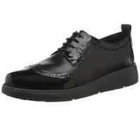 Geox D04LCI08502 Mujer Oxford Flat, Black, 40 EU