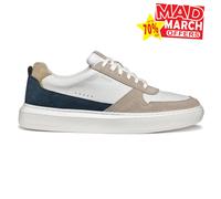 Geox Deiven Hombre Zapatillas Casual Lifestyle Retro Diario Deporte Cuero Blanco