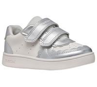 Geox ECLYPER Girl A - Zapatillas para bebé, Color Blanco/Plateado, Talla 24 EU
