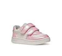 Geox ECLYPER Girl A - Zapatillas para bebé, Color Blanco/Rosa Oscuro, Talla 24 EU