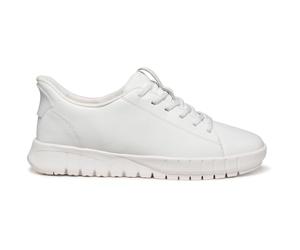 Geox Flextride Plus - Zapatillas blancas para mujer con sistema Fastin, suela chunky, casual deportivo, flexible y transpirable