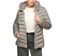 Geox Geox - Plumifero corto de mujer con pelo sintetico aplicado en el cuello. Crema Talla 40