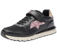 Geox Girl'S J Fastics C Sneakers, Black Dk Pink, 11 UK Child