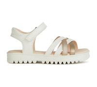Geox Girl's J Sandal Coralie Gir, White Platinum, 11 UK Child