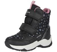 Geox Girl's J Sentiero B Ab Ankle Boot, Black Dk Silver, 1.5 UK