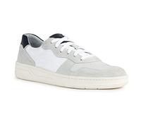 Geox Imanes En U, Zapatillas Hombre, Off White/Navy, 39 EU