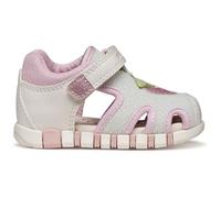 Geox IUPIDOO Gir Sandal para bebé niña, color blanco/rosa, talla 21 EU