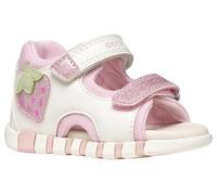 Geox IUPIDOO Gir Sandal para bebé niña, color blanco/rosa, talla 22 EU