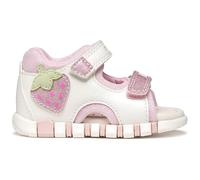 Geox IUPIDOO Gir Sandal para bebé niña, color blanco/rosa, talla 23 EU
