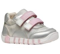 Geox IUPIDOO Girl A - Zapatillas Deportivas para niño y niña, Color Plateado/Rosa, Talla 26 EU