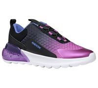 Geox J ACTIVART ILLUMINUS, Zapatillas, Black/Purple, 36 EU