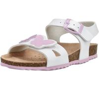 Geox J Adriel Girl A Sandal, Blanco/Rosa, 24 EU
