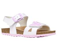 Geox J Adriel Girl A Sandal, Blanco/Rosa, talla 36 EU