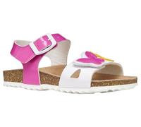Geox J Adriel Girl A Sandalia, Fucsia/White, 36 EU
