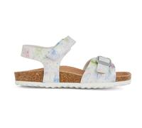Geox J ADRIEL GIRL C, Sandalia para Niñas, WHITE/PINK, 30 EU