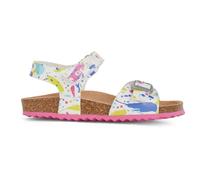 Geox J Adriel Girl C, Sandalia, Color Blanco Fucsia, 27 EU