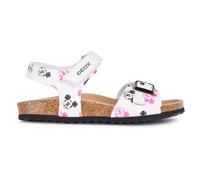 Geox J Adriel Girl C, Sandalias Niñas, Blanco Y Negro, 32 EU