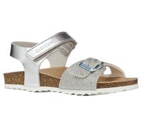 Geox J Adriel Girl C, Sandalias Niñas, Plateado, 31 EU