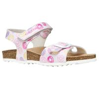 Geox J Adriel Girl C, Sandalias Niñas, White Dk Fucsia, 24 EU
