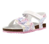 Geox J Adriel Girl C, Sandalias Niñas, White Dk Pink, 34 EU