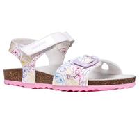 Geox J Adriel Girl C, Sandalias Niñas, White Dk Pink, 36 EU