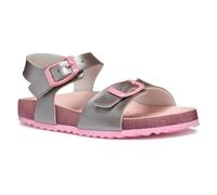 Geox J Adriel Girl I, Sandalia, Silver/Pink, 35 EU