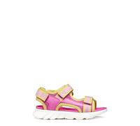 Geox J AIRADYUM GI Sandalia, fucsia/amarillo, talla 35 EU