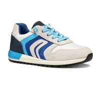 Geox J ALBEN Boy B, Zapatillas, White/Royal, 35 EU
