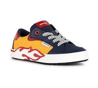 Geox J ALPHABEET Boy, Zapatillas para Niños, Yellow/Navy, 37 EU