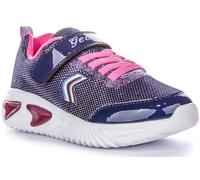 Geox J Assister Girl A - Zapatillas Deportivas, Color Azul Marino y Fucsia, Talla 32 EU, Azul Marino, Fucsia., 32 EU