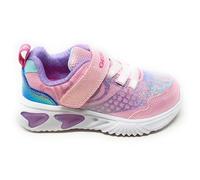Geox J Assister Girl A - Zapatillas Deportivas, Color Rosa y Morado, Talla 34 EU