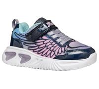 Geox J Assister Girl B, Zapatillas, Navy/Lilac, 24 EU
