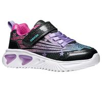 Geox J Assister Girl, Zapatillas, Color Negro y Fucsia, 25 EU
