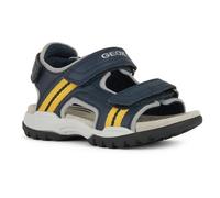 Geox J Borealis Boy A Sandalia para niños, Azul marino Ochreyellow, 30 EU