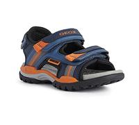 Geox J Borealis Boy A, Sandalias Niñas, Multicolor Dk Avio Orange, 31 EU