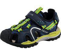 Geox J Borealis Boy B, Sandalias con Punta Cerrada Niños, Azul Dk Blue Lime, 30 EU