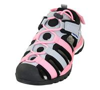 Geox J BOREALIS GIRL, Sandalias deportivas para Niñas, GREY/BLACK, 28 EU