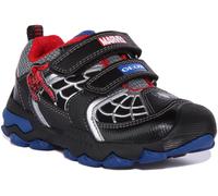 GEOX J Buller X Spiderman Unisex Transpirable Zapatillas Negro Rojo Talla GB 2 -