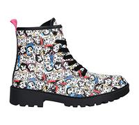 Geox J Casey Girl D, Botines Niñas, Blanco (White/Multicolor), 32 EU