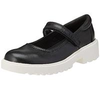 Geox J Casey Girl P, Bailarinas Niñas, Negro (Black/White), 39 EU