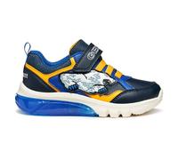 Geox J Ciberdron Boy, Zapatillas, Azul Marino y Amarillo, 33 EU