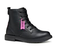 Geox J Eclair Girl, Bota de Tobillo, Color Negro y Fucsia, 30 EU