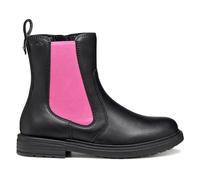 Geox J Eclair Girl, Bota de Tobillo, Color Negro y Fucsia, 39 EU