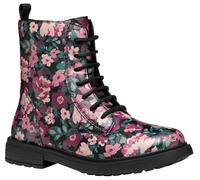 Geox J Eclair Girl, Bota de Tobillo, Negro, Rosa, 39 EU