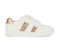 Geox J Eclyper Girl A, Zapatillas, Blanco Rosa Dorado, 33 EU